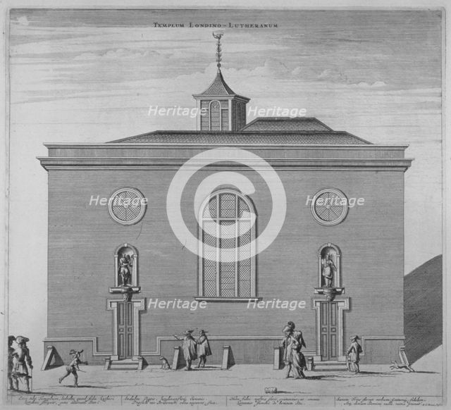 Lutheran church, Great Trinity Lane, City of London, 1720. Artist: Anon