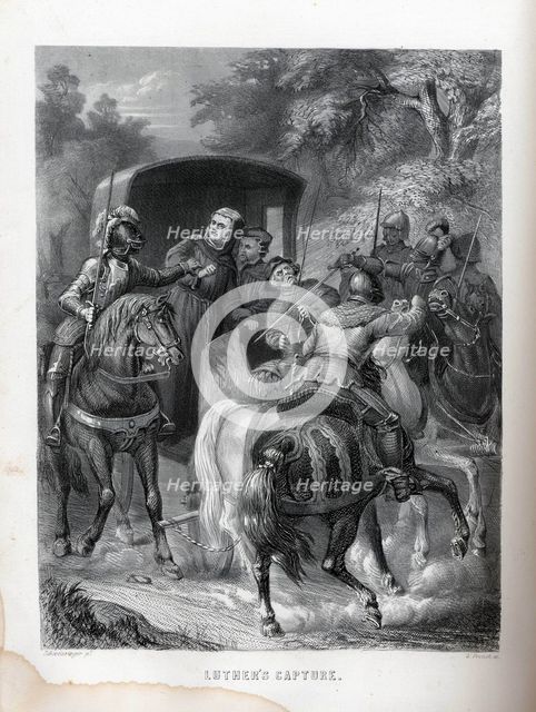 Luther's Capture, 1882. Artist: Schweissinger, G. (active End of 19th cen.)