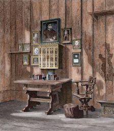 Luther's room at Wartburg Castle, Eisenach, Germany 1880. Creator: Hurel
