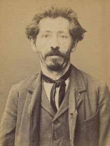 Lutringer. Pierre, Léopold. 43 ans, né le 25/11/50 à Stenay (Meuse). Cordonnier. Anarchist..., 1894. Creator: Alphonse Bertillon