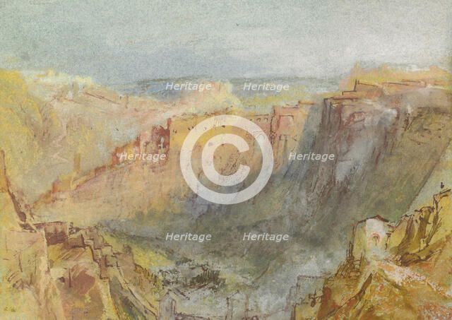Luxembourg city from the Côte d'Eich, 1839-1840. Creator: Turner, Joseph Mallord William (1775-1851).
