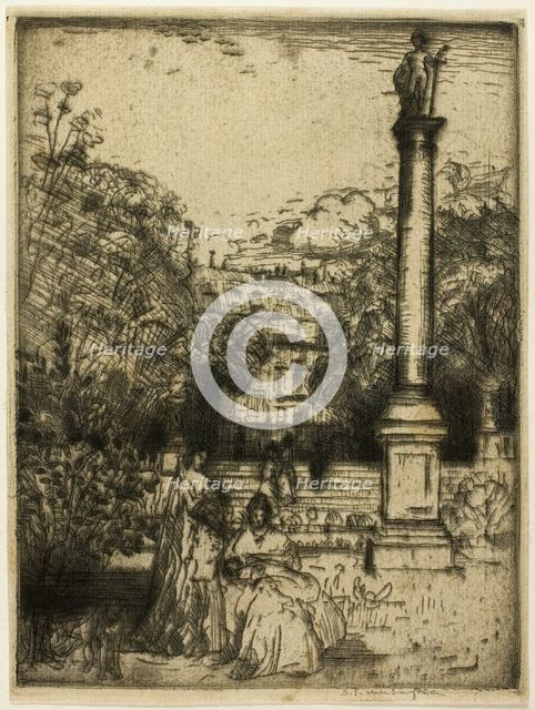 Luxembourg Column, Paris, 1900. Creator: Donald Shaw MacLaughlan.