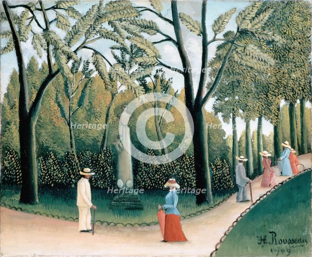 Luxembourg Gardens. Monument to Chopin, 1909. Creator: Henri Rousseau.