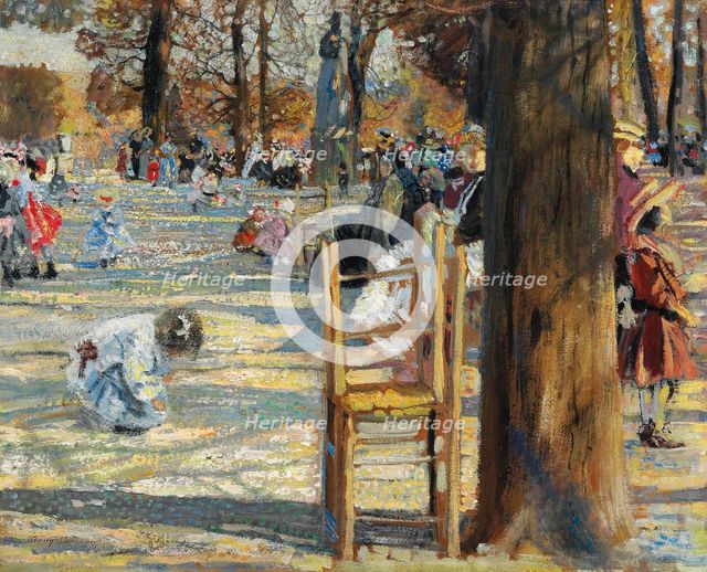 Luxembourg Gardens in spring, 1910.