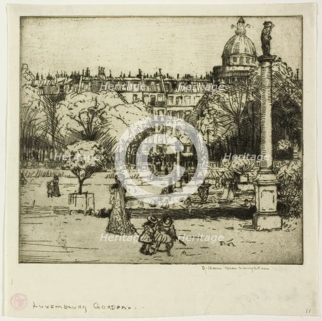 Luxembourg Gardens, Paris, 1900. Creator: Donald Shaw MacLaughlan.