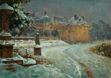Luxembourg Palace in Snow, 1912. Creator: Jan Rubczak