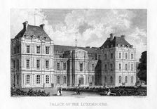 Luxembourg Palace, Paris, c1830. Creator: E I Roberts