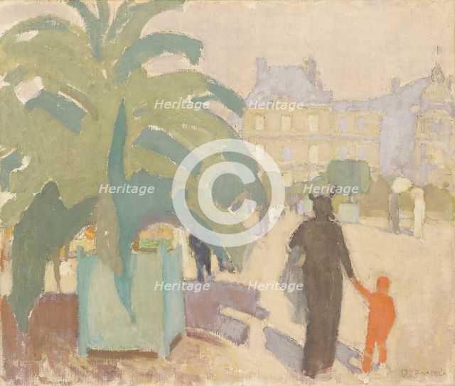 Luxembourg Park, 1913. Creator: Oskari Paatela.