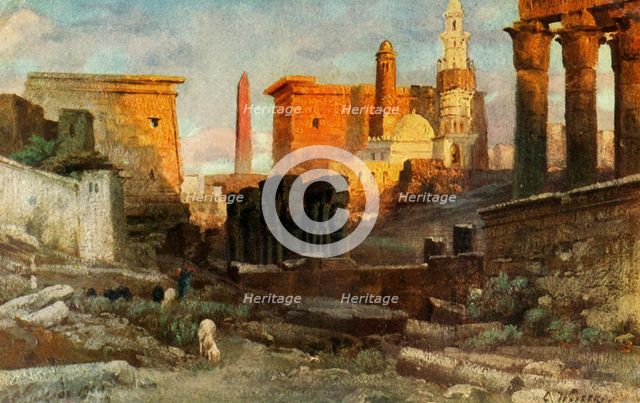 'Luxor. Temples', c1918-c1939. Creator: Unknown.