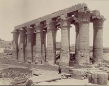 Luxor, vue du temple cote ouest, 1870s. Creator: Antonio Beato