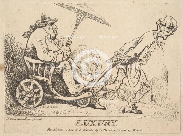 Luxury, [1781] reissued 1786-95. Creator: Thomas Rowlandson.