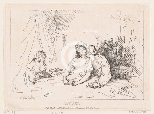 Luxury, March 7, 1786., March 7, 1786. Creator: Thomas Rowlandson.