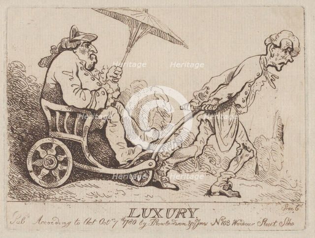 Luxury, October 7, 1780., October 7, 1780. Creator: Thomas Rowlandson.