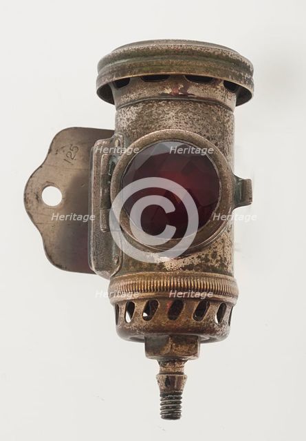 Lucas acetylene rear lamp circa 1920. Creator: Unknown.