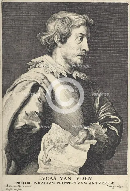 Lucas van Uden. From Icones principum virorum ('The Iconography'),  after 1645. Creator: Lucas Vorsterman.