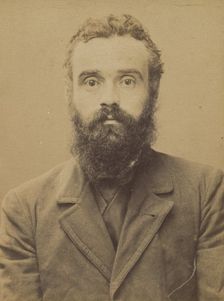 Luce. Maximilien. 36 ans, né le 13/3/58 à Paris VIIe. Artiste-peintre. Anarchiste. 6/7/94., 1894. Creator: Alphonse Bertillon