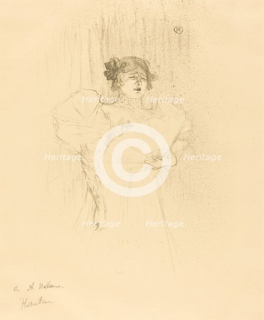 Luce Myres Full Face (Luce Myrès, de face), 1895. Creator: Henri de Toulouse-Lautrec.