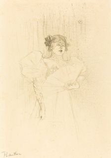 Luce Myres Full Face (Luce Myrès, de face), 1895. Creator: Henri de Toulouse-Lautrec