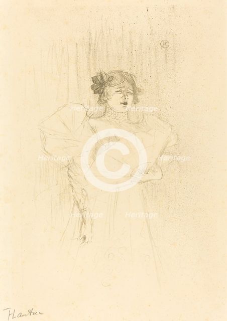 Luce Myres Full Face (Luce Myrès, de face), 1895. Creator: Henri de Toulouse-Lautrec.