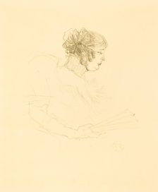 Luce Myres in Profile (Luce Myrès, de profil), 1895. Creator: Henri de Toulouse-Lautrec