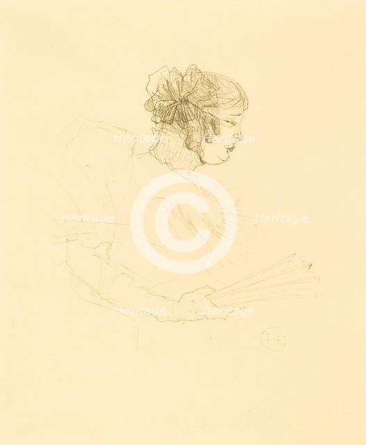 Luce Myres in Profile (Luce Myrès, de profil), 1895. Creator: Henri de Toulouse-Lautrec.