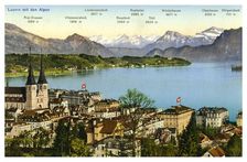 Lucerne and the Alps, Switzerland, 20th century