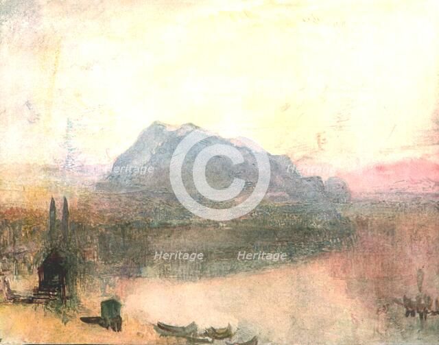 'Lucerne and the Righi: Early Dawn', c1840s, (c1900).  Creator: Unknown.