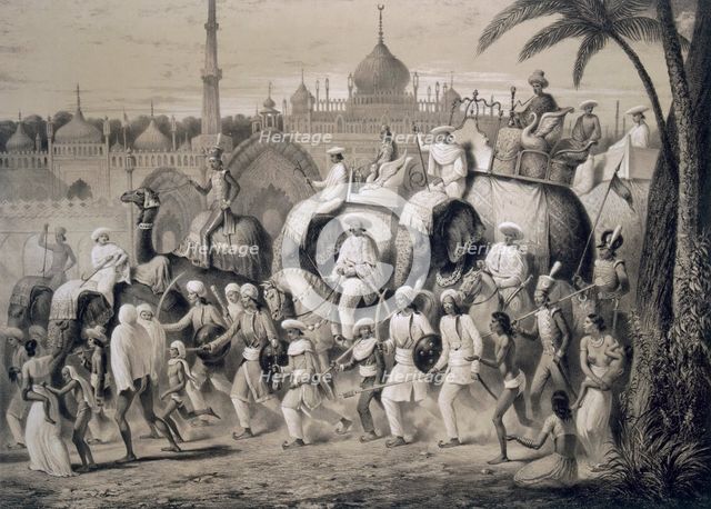 Lucknow, the principal street, from 'Voyages in India', 1859. Creator: A. Soltykoff (19th century).