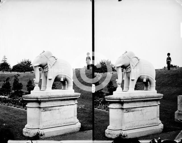 Lucknow elephant statue, Windsor Castle, Berkshire, 1870-1900. Artist: York & Son.