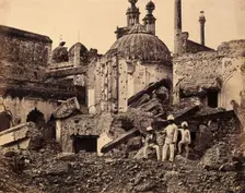 Lucknow, India: the Chutter Munzil, showing damage caused by an explosion during the Indian...c1858. Creator: Felice Beato