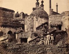 Lucknow, India: the Chutter Munzil, showing damage caused by an explosion during the Indian...c1858. Creator: Felice Beato