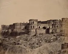 Lucknow, India: the Lucknow Residency in ruins: the Muchee Bawun and the Lucknow citadel, c1858. Creator: Felice Beato