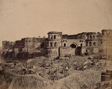 Lucknow, India: the Lucknow Residency in ruins: the Muchee Bawun and the Lucknow citadel, c1858. Creator: Felice Beato