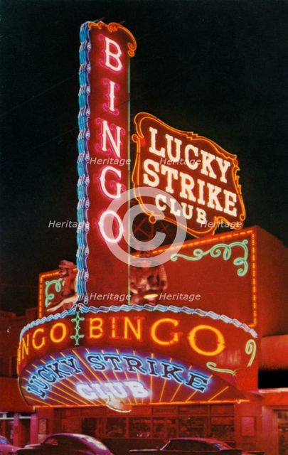 Lucky Strike Club, Las Vegas, Nevada, USA, 1956. Artist: Unknown