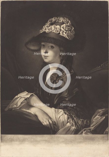 Lucinda, Miss Moore, 1772. Creator: James Watson.