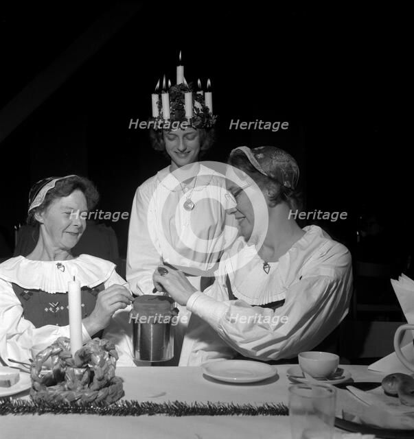 Lucia Day celebrations, Sweden, 1960. Artist: Torkel Lindeberg