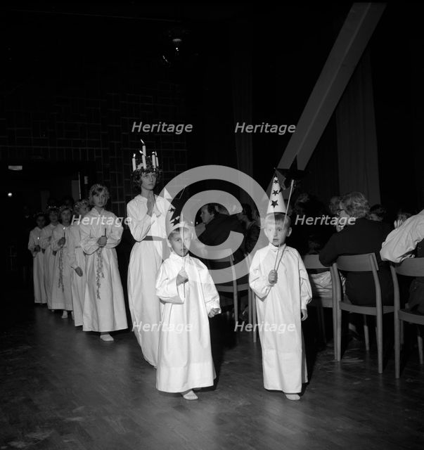 Lucia Day celebrations, Sweden, 1960. Creator: Torkel Lindeberg.