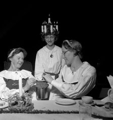 Lucia Day celebrations, Sweden, 1960. Creator: Torkel Lindeberg