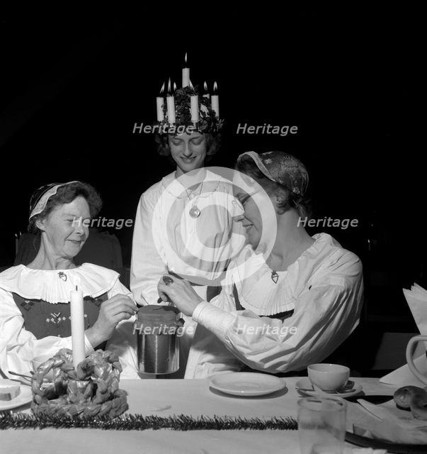 Lucia Day celebrations, Sweden, 1960. Creator: Torkel Lindeberg.