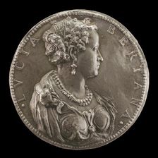 Lucia dall'Oro, 1521-1567, Bolognese Poet, Wife of Gurone Bertano [obverse], c. 1550/1575. Creator: Unknown