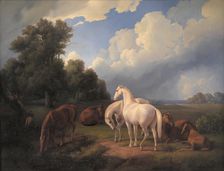 Lucia, Whimsey, Bellona, Hertha, Olga, 1848. Creator: Fritz Thomsen