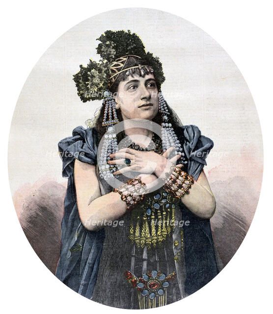 'Lucienne Breval playing the role of 'Salammbô', 1892. Artist: Unknown
