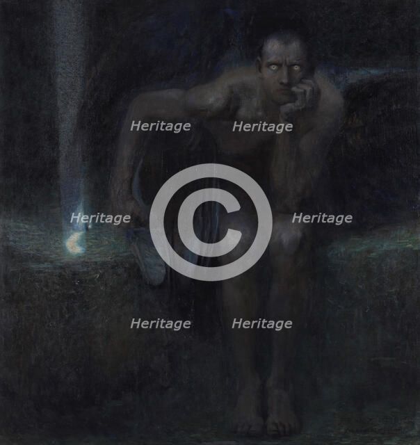 Lucifer, 1891. Creator: Stuck, Franz, Ritter von (1863-1928).
