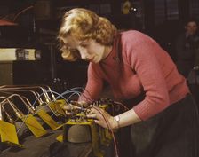 Lucile Mazurek, age 29, ex-housewife, husband going into the service..., Milwaukee, Wisconsin, 1943. Creator: Howard Hollem