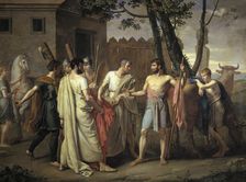 Lucius Quinctius Cincinnatus Leaves the Plough to Dictate Laws to Rome, ca 1806. Creator: Ribera y Fernández, Juan Antonio (1779-1860)