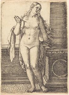Lucretia Standing at a Column, c. 1520. Creator: Barthel Beham