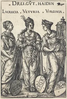 Lucretia, Veturia and Virginia, 1516. Creator: Hans Burgkmair, the Elder