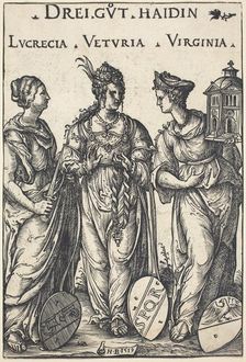Lucretia, Veturia and Virginia, 1516. Creator: Hans Burgkmair, the Elder