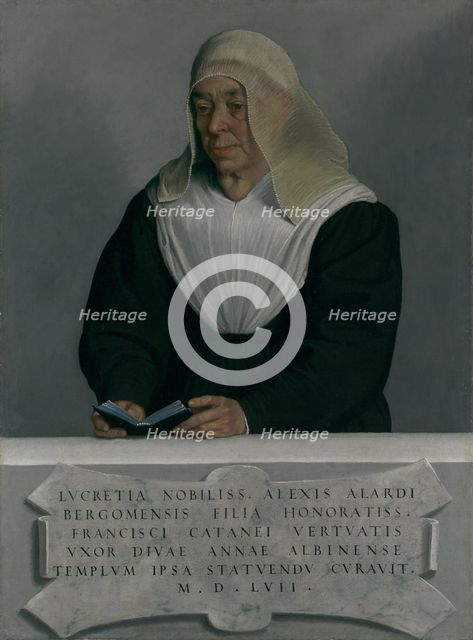 Lucrezia Agliardi Vertova (1490?-1558), 1557. Creator: Giovanni Battista Moroni.