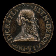 Lucrezia Borgia, 1480-1519, Wife of Alfonso d'Este of Ferrara 1502, 1502. Creator: Unknown
